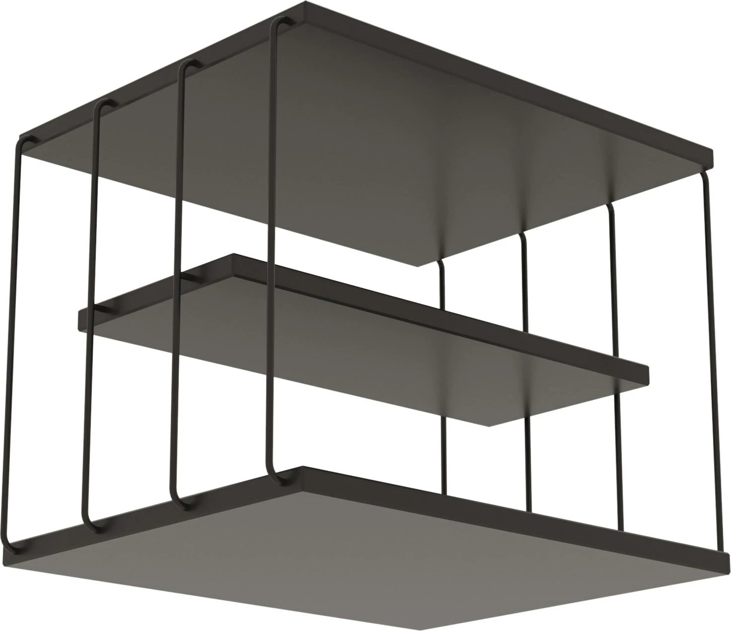 Tavolinë anësore dy-katëshe, ngjyrë antracit, Skye Decor, Lifon