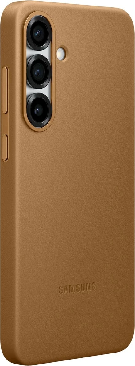 Mbështjellës Samsung Galaxy S25+, lëkurë artificiale, kafe