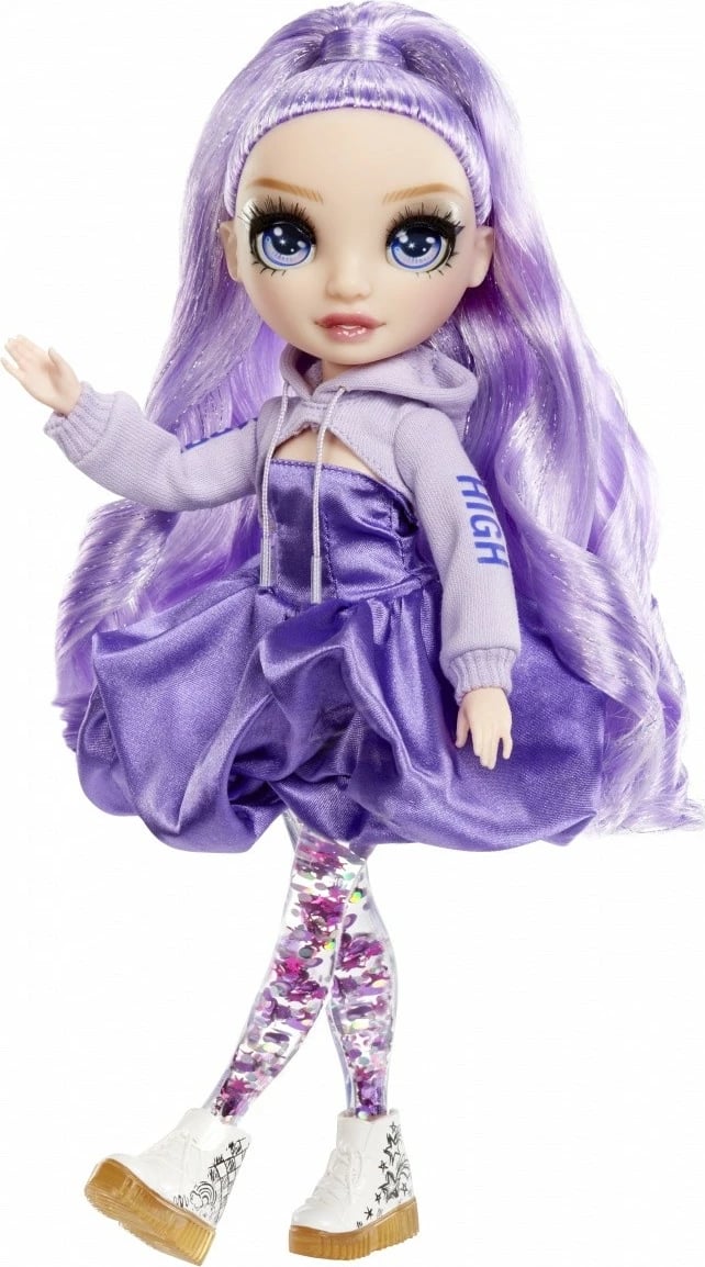 Kukull Rainbow High Sparkle & Shine Viola me aksesorë, 11 inç, vjollcë