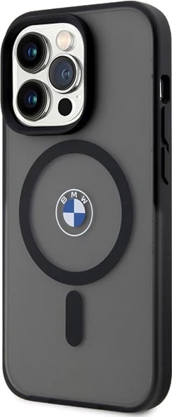 Mbështjellës BMW Signature MagSafe për iPhone 15 Pro, i zi