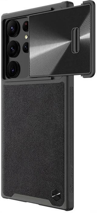 Mbështjellës Nillkin CamShield Leather për Samsung Galaxy S23 Ultra, i zi