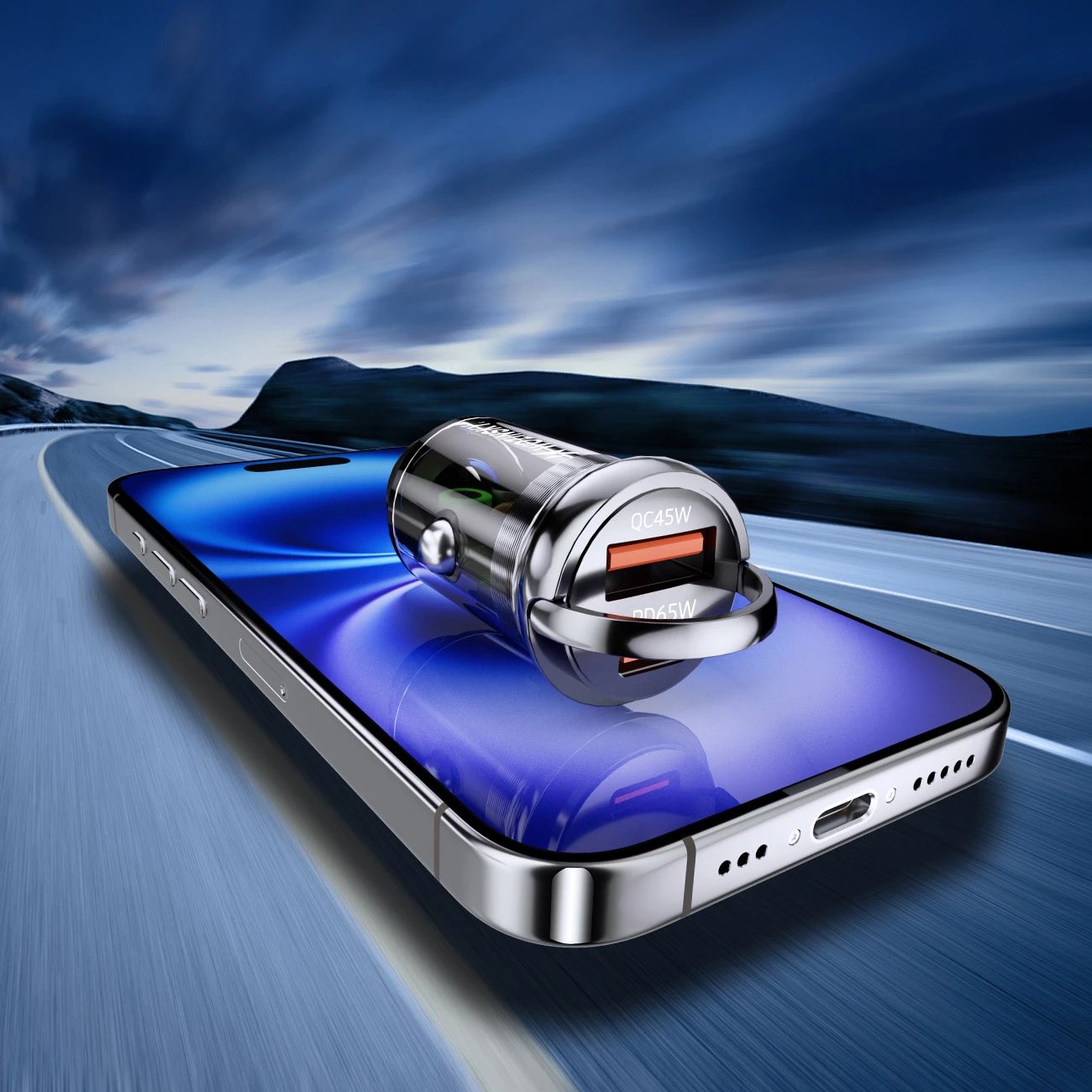 Karikues makine, Wozinsky, WCGWCW, USB-C PD 65W + USB-A QC 3.0 45W, 2 porta, zi