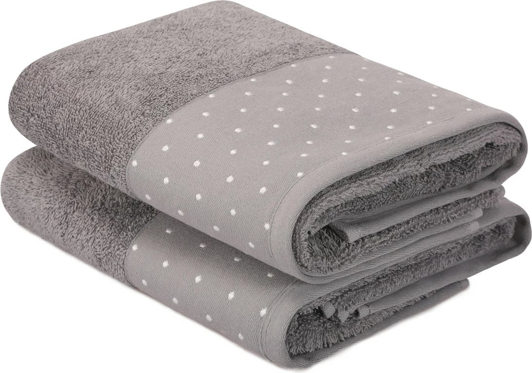 Set peshqirësh për duar (2 copë), Mijolnir, Pitircik, gri