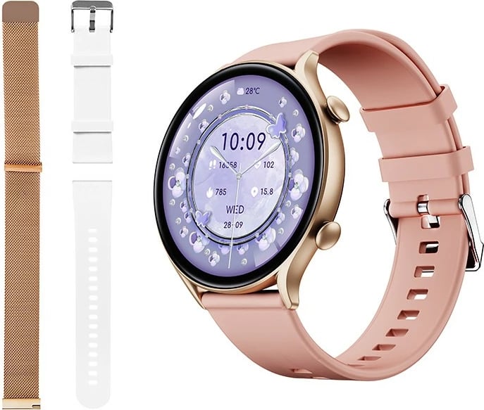 Smartwatch BLOW X19 Bluetooth, 1.46", 230 mAh, 3 rripa, Rozë