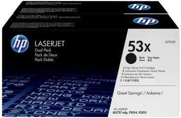Toner HP 53X (Q7553XD) kapacitet i lartë, i zi, set 2 copë