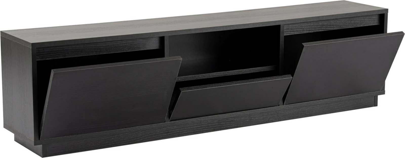 Komodë TV Nordure, Vanguard, ngjyrë dru e zezë