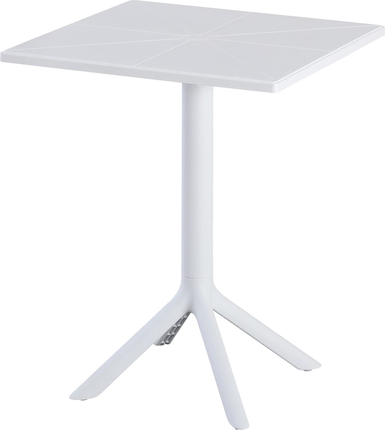 Tavolinë katrore polipropileni TERRIN FH6125.11, e bardhë, 60,5x60,5x76,5H cm