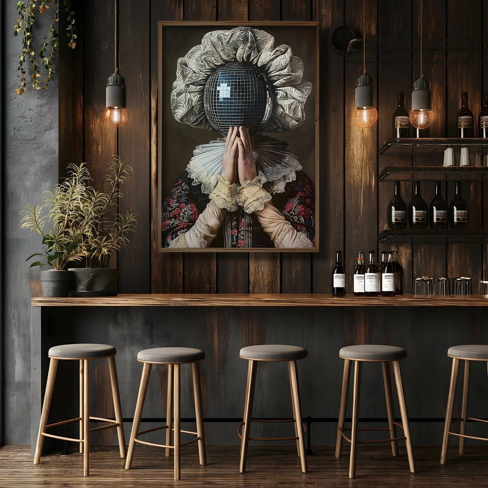 Pikturë dekorative me kornizë MDF, shumëngjyrëshe, GE130-L