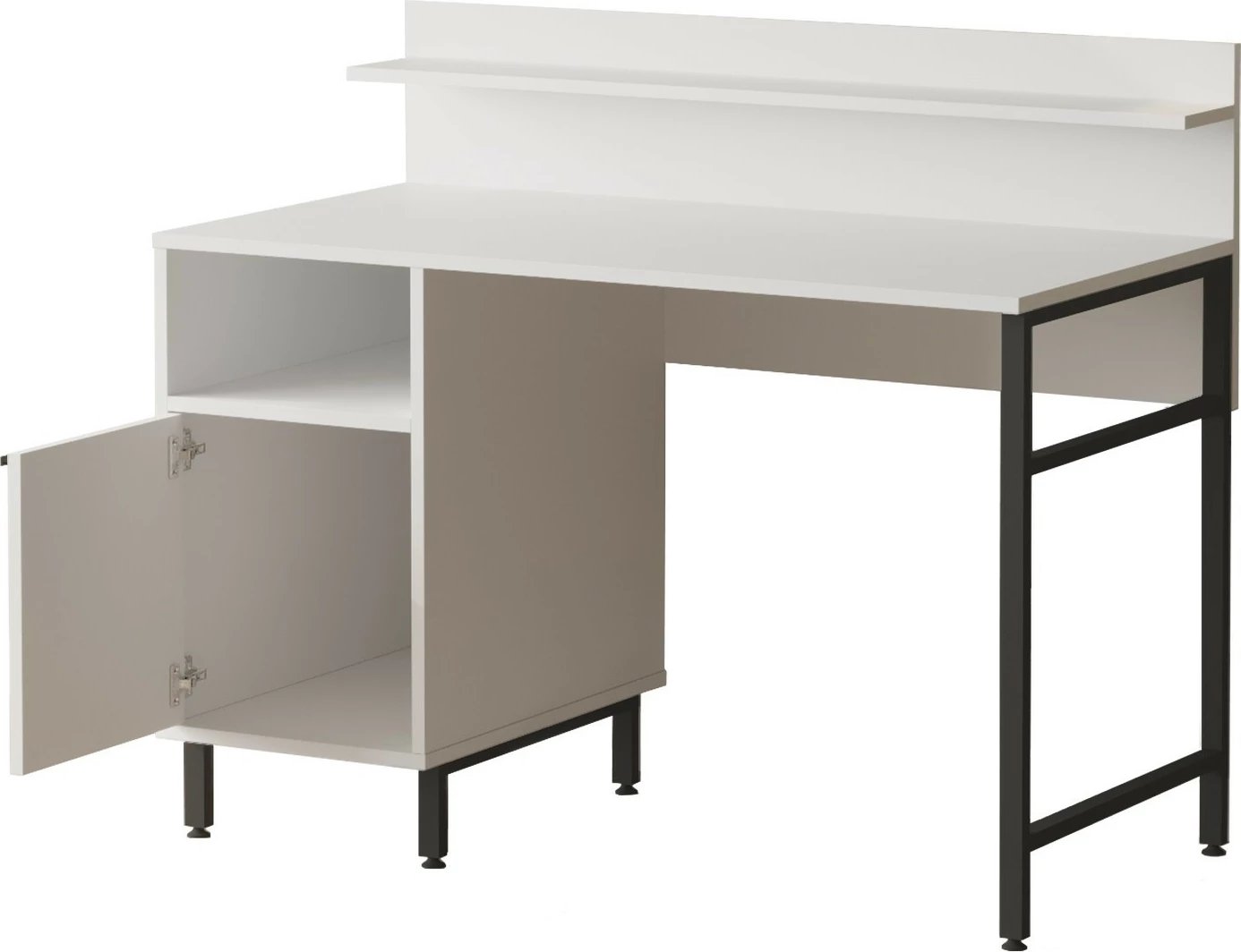 Tavolinë pune për studim, ngjyrë e bardhë, Skye Decor, On16-W