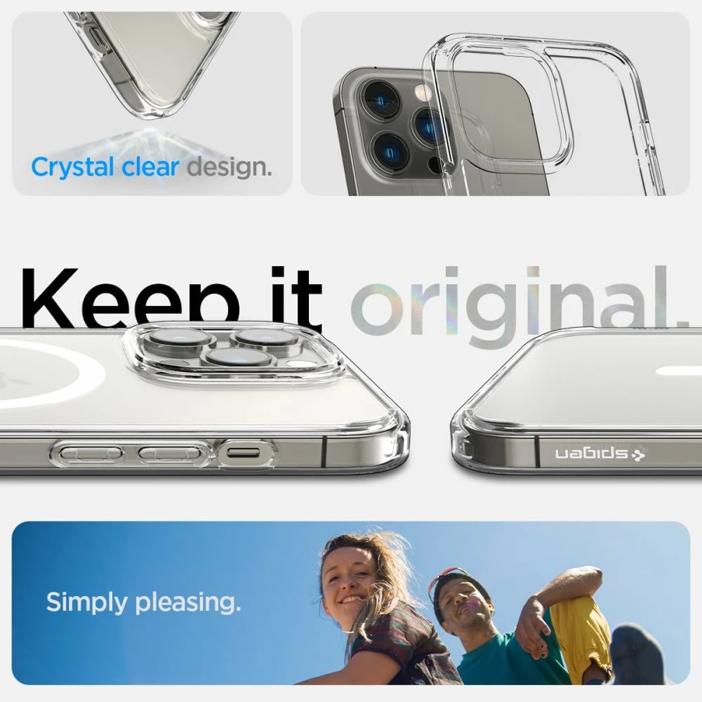 Mbështjellës Spigen Ultra Hybrid Mag për iPhone 14 Pro Max, Transparent/Bardhë