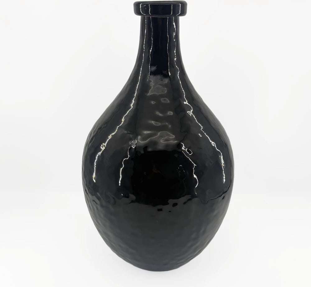 Vazo FLACON qelqi, ngjyrë e zezë, 27.5x27.5x46cm