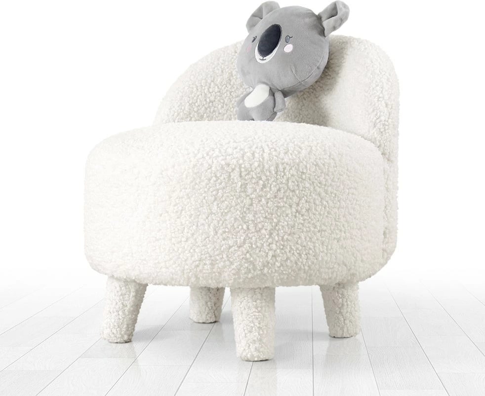 Puf i bardhë prej leshi artificial, Atelier del Sofa, Moouv 3341