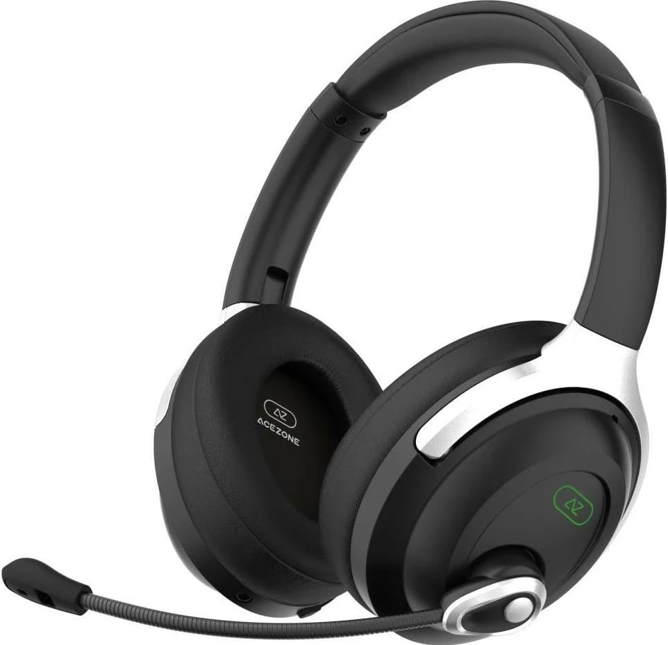 Kufje AceZone A-Spire, ANC, Bluetooth, 35 orë, e zezë-argjend