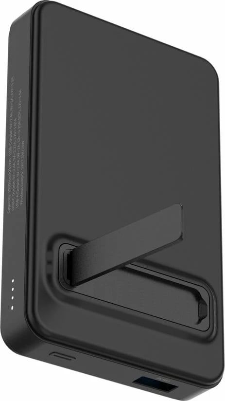 Powerbank Wozinsky WLWP-10KA0Y3S, 10000 mAh, 22.5W PD, Qi2, me mbajtëse, e zezë Powerbank Wozinsky WLWP-10KA0Y3S, 10000 mAh, 22.5W PD, Qi2, me mbajtëse, e zezë