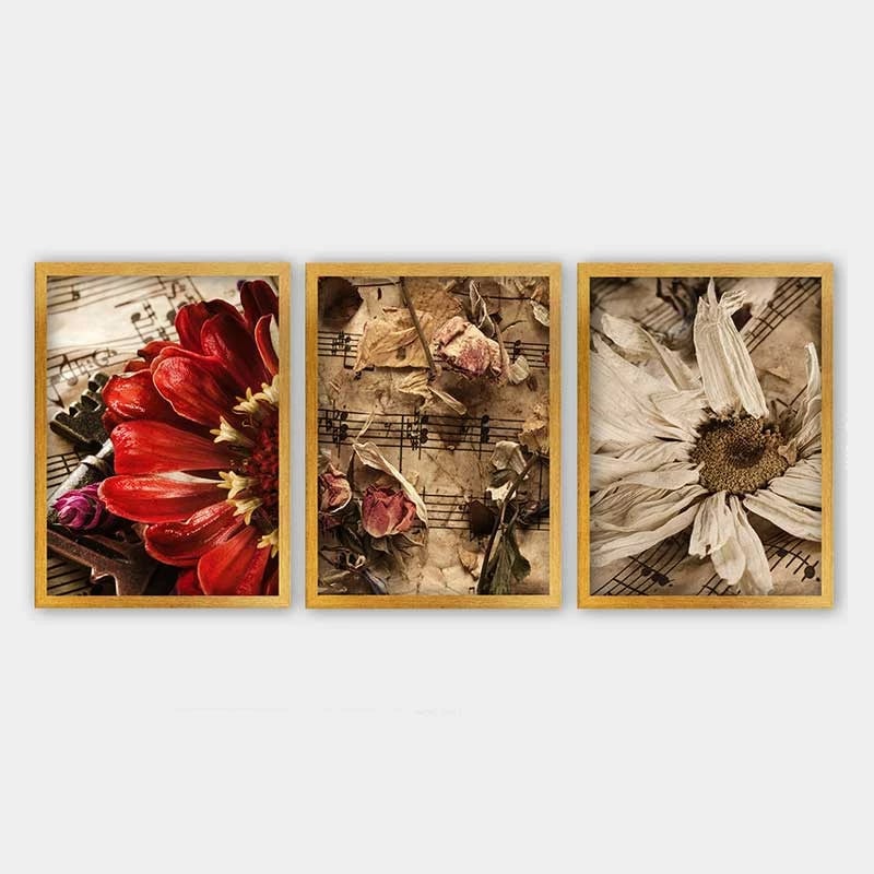 Pikturë dekorative me kornizë, 3 copë, Wallity, 3AC_2292074_3545