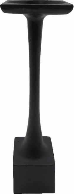 Mbajtëse qirinjsh LARSEN, alumin i zi, 9x9x36 cm