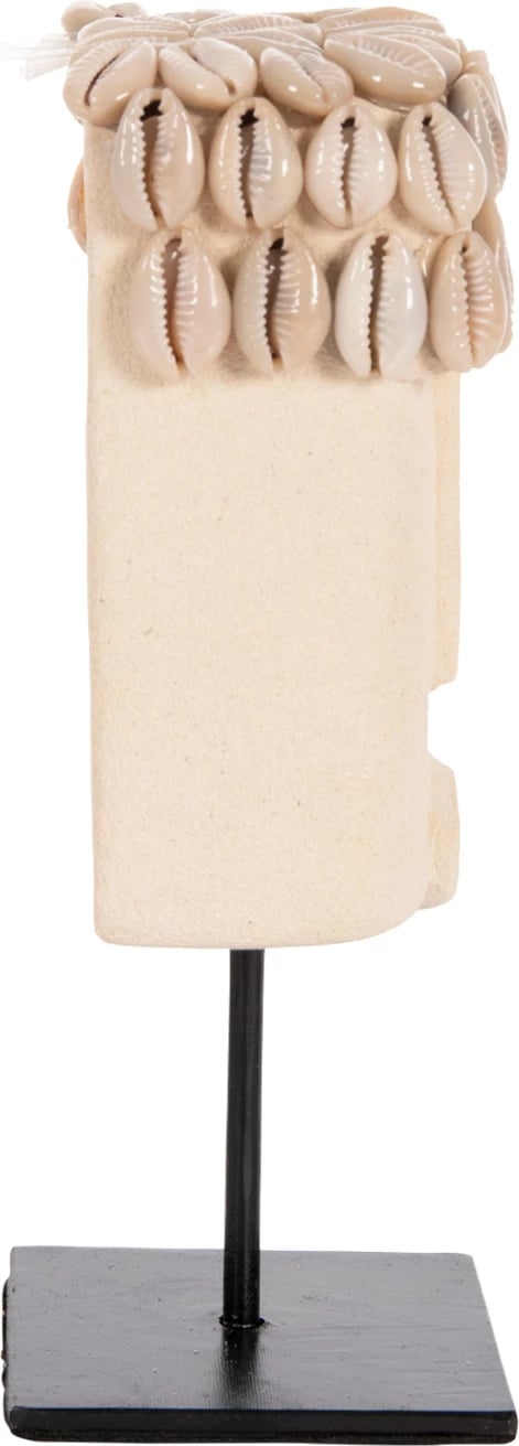 Dekor tavoline fytyrë, gur Paras, në qëndrim metalik të zi, FH4313, 9x6x19 cm.