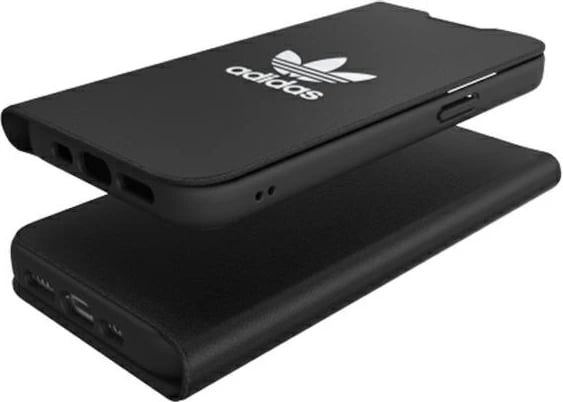 Mbështjellës Adidas OR Booklet Case BASIC për iPhone 13, 6.1", zi-bardhë