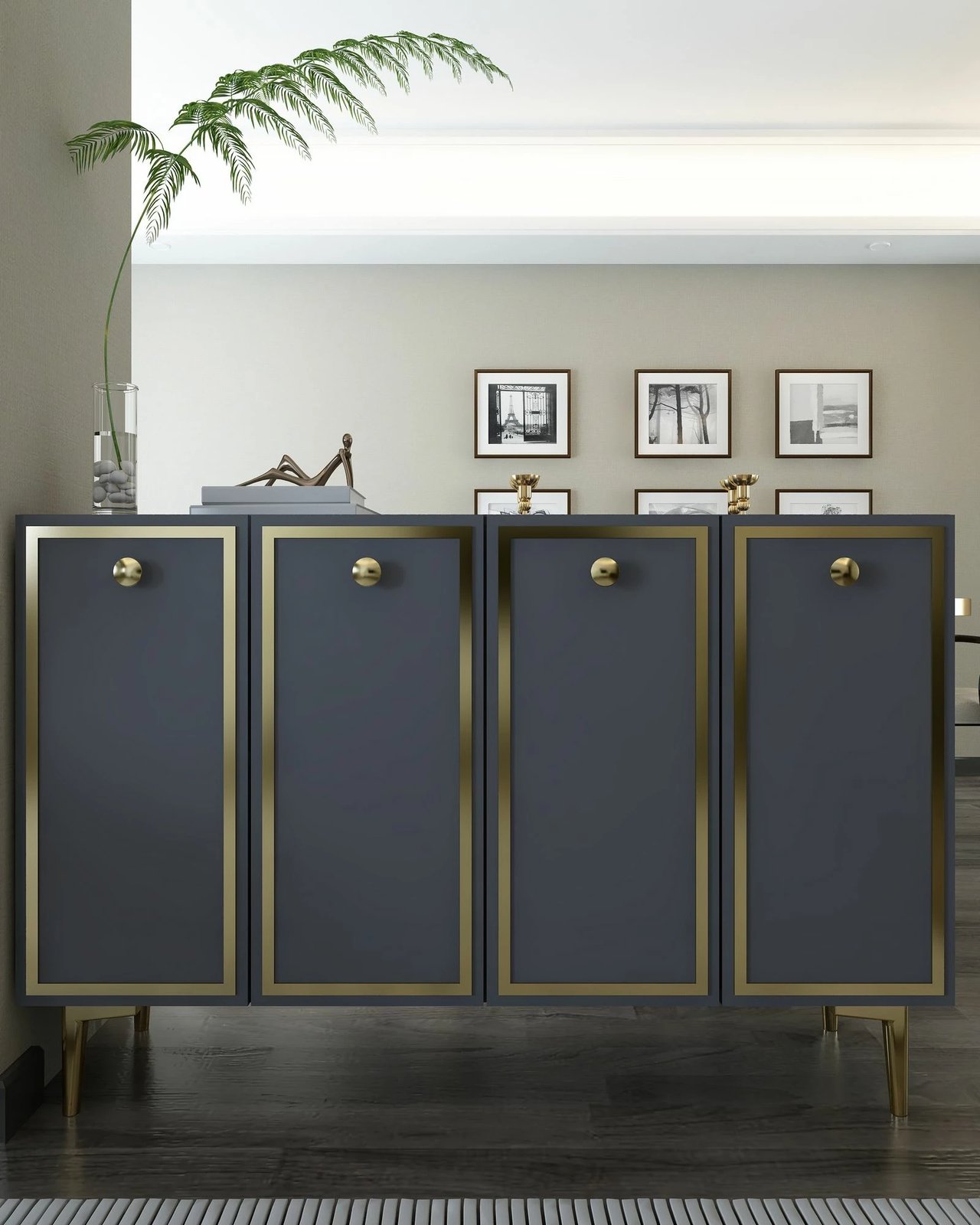 Konsol Skye Decor, anthracite, gold, 8161KM-1