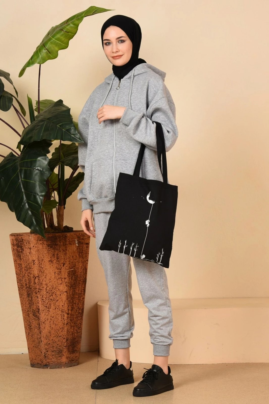 Çantë tote Pauldavis, ngjyrë e zezë, Zoozie Bags, 35x40cm