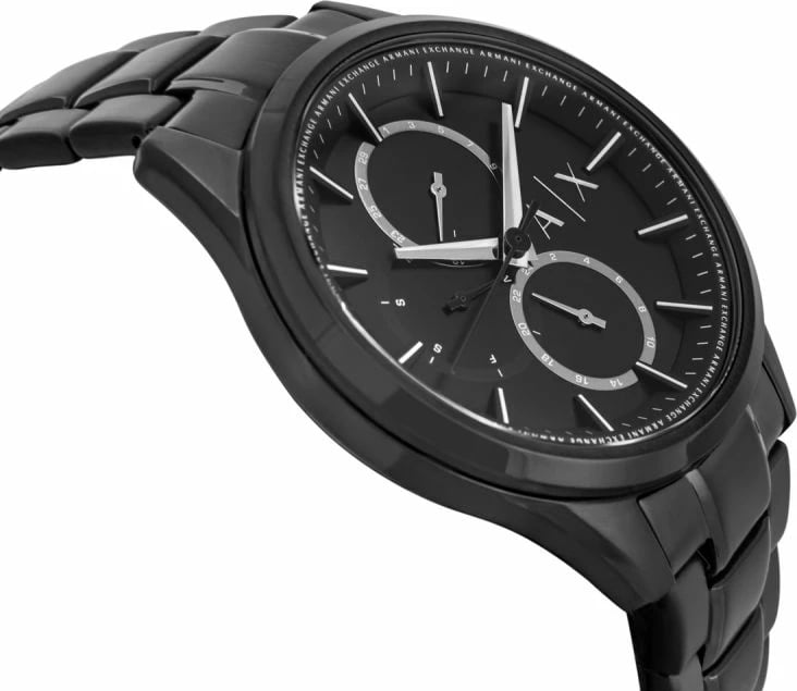 Orë dore për meshkuj Armani Exchange, e zezë