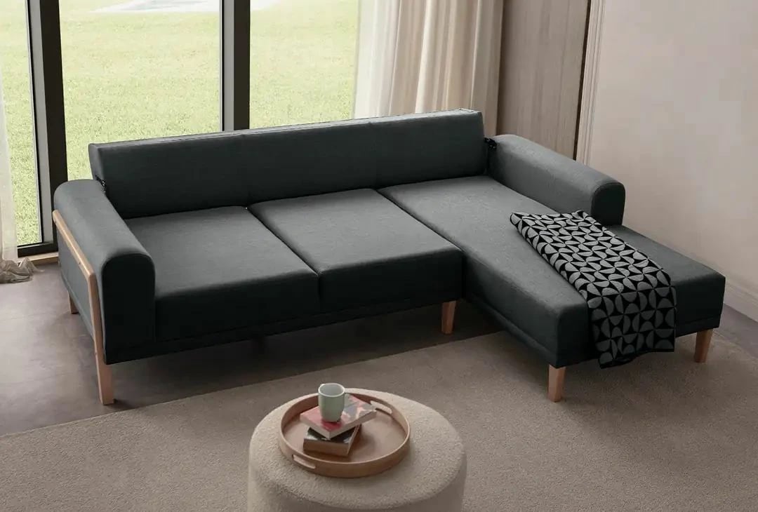 Këndare Atelier del Sofa, ngjyrë anthracite, Relax Right