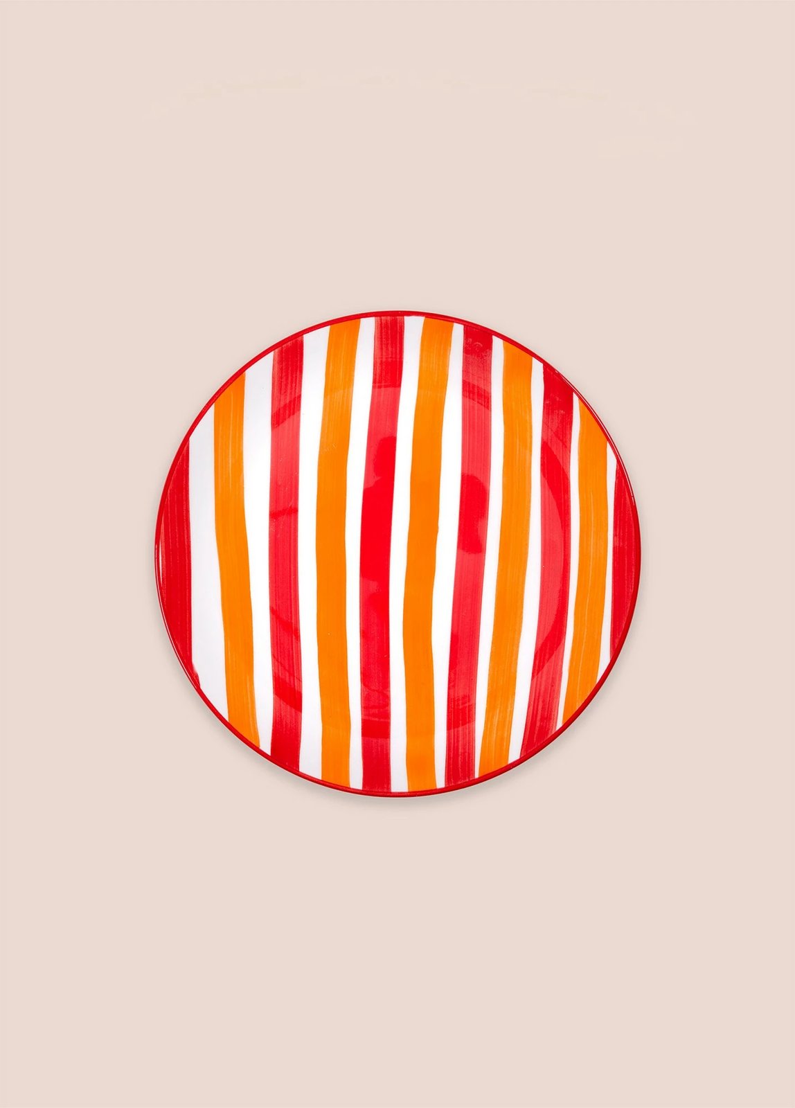 Set pjatash ëmbëlsirash qeramike (6 copë), Hermia, JOY0001, portokalli