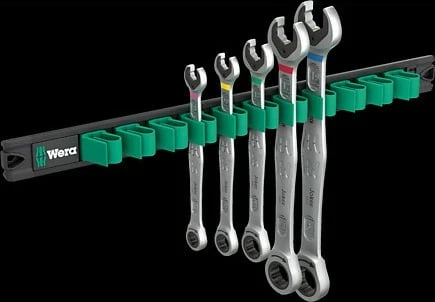Set çelësa unazorë me ratchet Wera Joker 6000, 5 copë, 8-19mm, mbajtëse magnetike, inox, zi/argjendtë