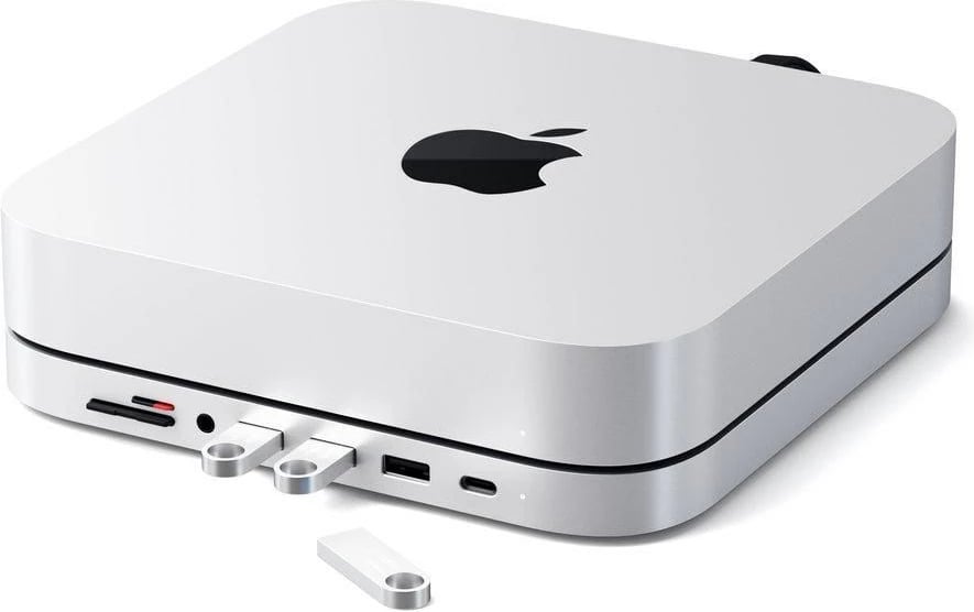 Stand & Hub alumini Satechi ST-ABHFS, për Mac Mini, argjend