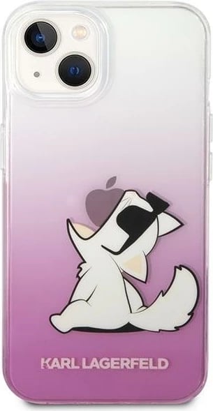 Mbështjellës Karl Lagerfeld Choupette Fun për iPhone 14 Plus 6.7", rozë