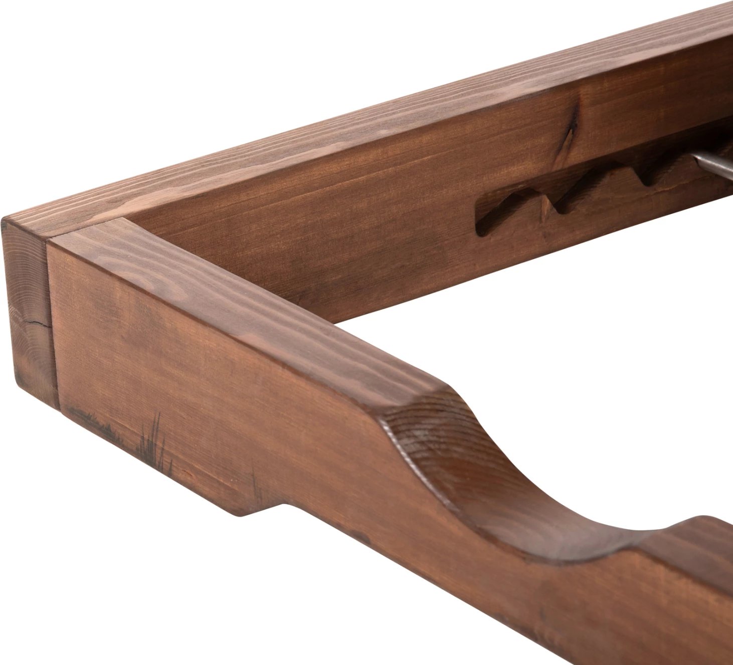 Shezlong plazhi i ulët IKARIA FH10622.04, dru pishe, ngjyrë arre, tekstilene mocha, jastëk 20cm i trashë