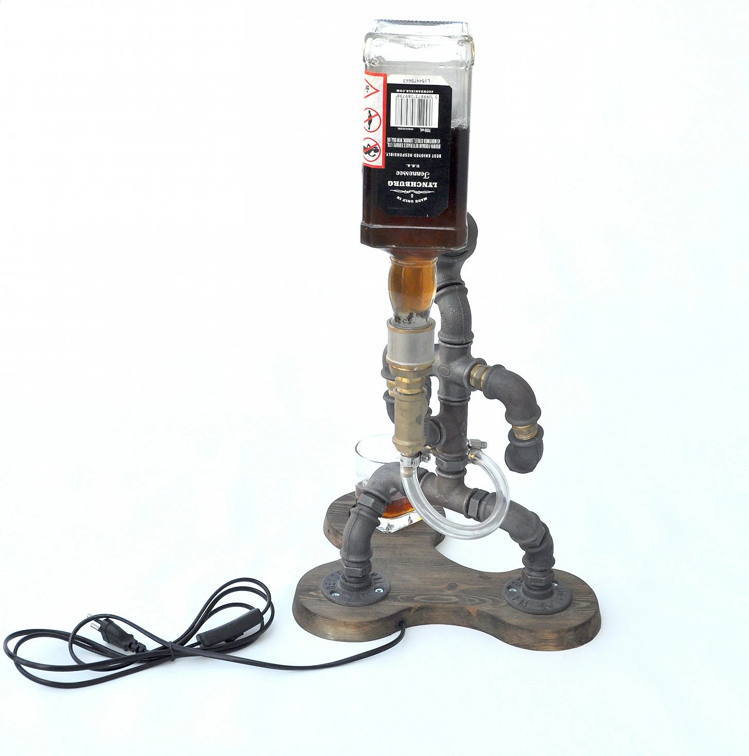 Dispenser për pije, Skye Decor, DSP006, ngjyrë arre dhe e zezë