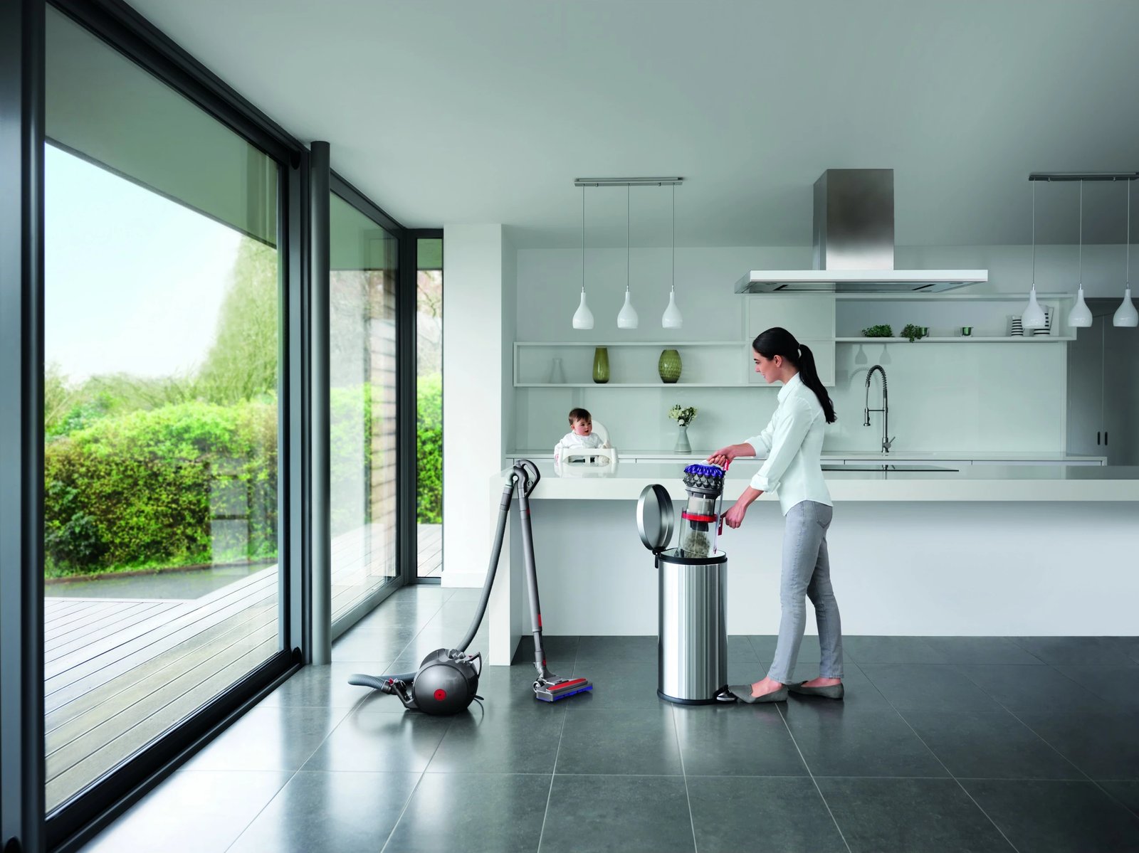 Fshesë me korrent Dyson Big Ball Parquet 2, 600 W, 1.5 L, Argjendtë/Vjollcë