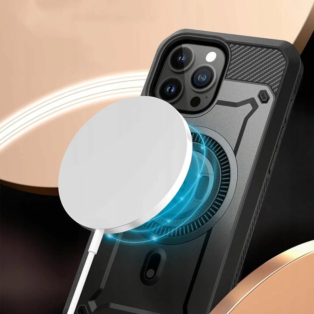 Mbështjellës Supcase Unicorn Beetle Pro Mag për iPhone 15 Pro, MagSafe, i zi