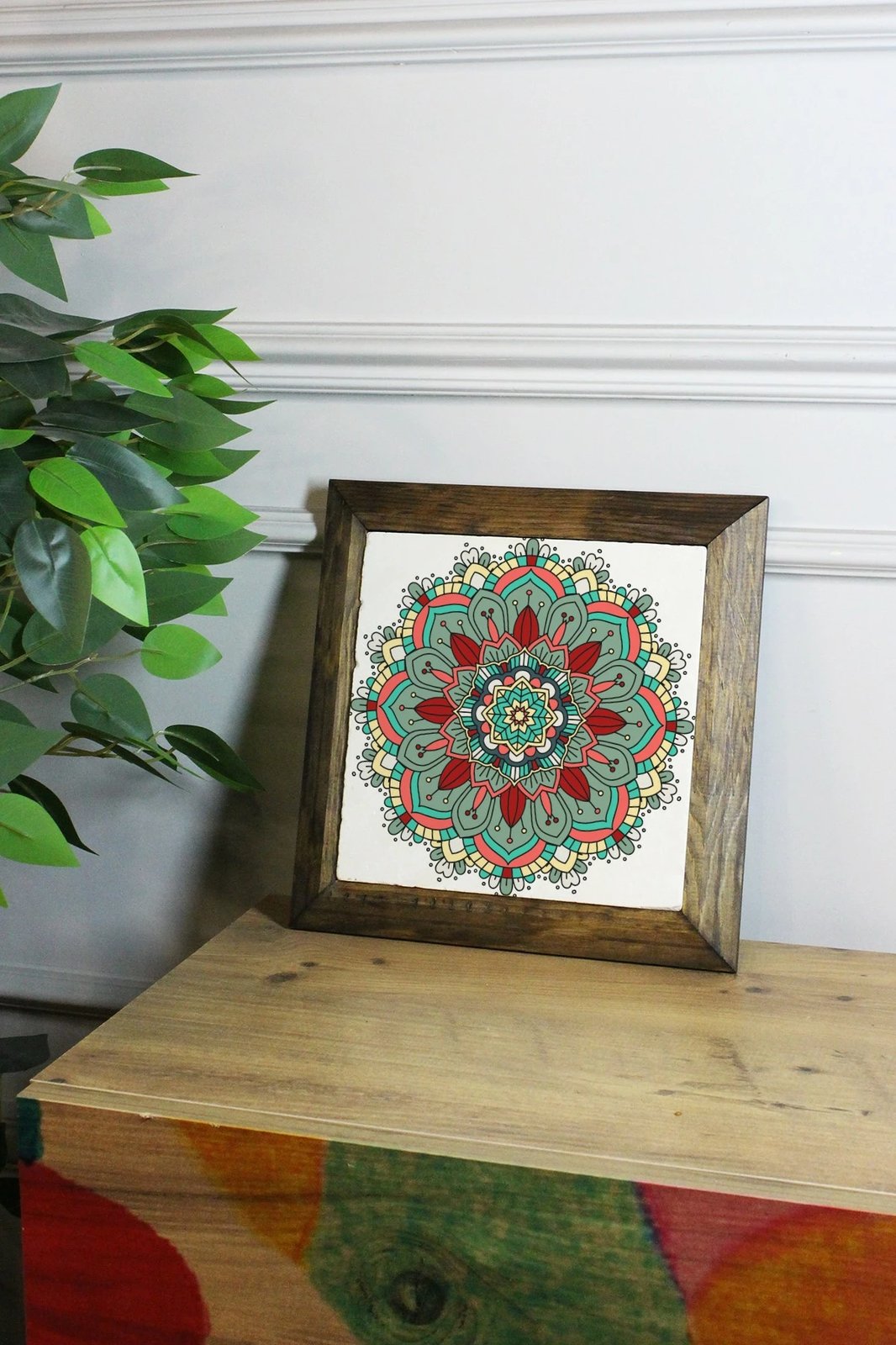 Pikturë dekorative me kornizë, shumëngjyrëshe, Wallity Ersytastablo28 - 26, 26x26cm