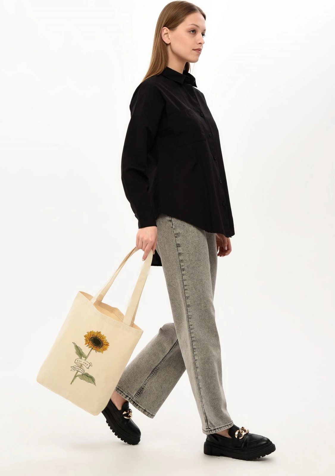 Torbë tote Zoozie Bags, krem, 0607