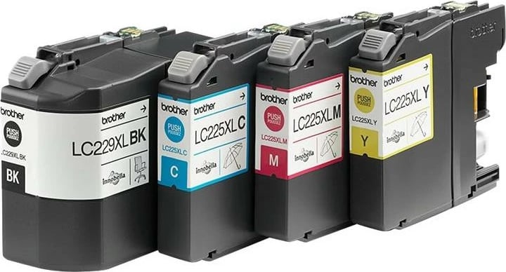 Patronë boje, Brother, LC-229XL Value-Pack, XL rendiment i lartë, set 4 copë, e zezë + ngjyra