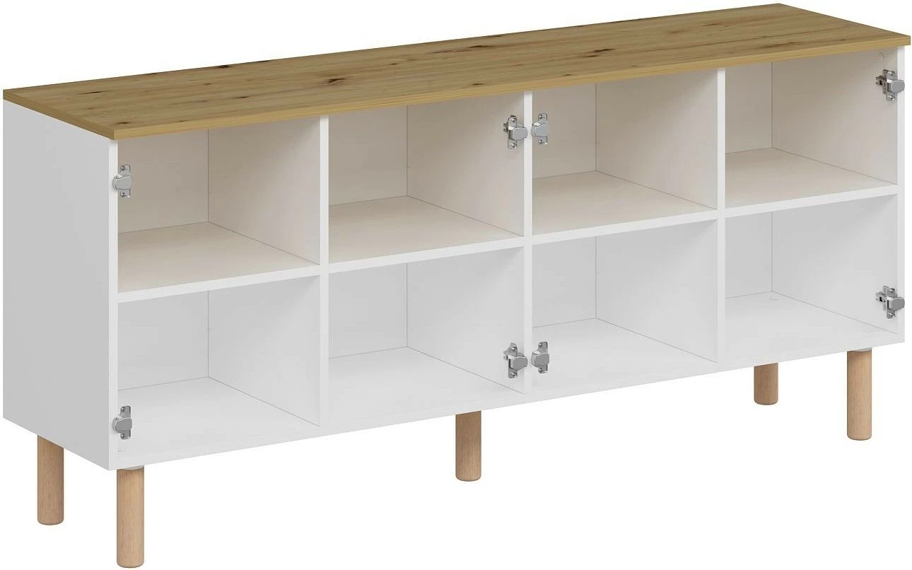 Konsol Skye Decor, ngjyrë e bardhë, Lotus