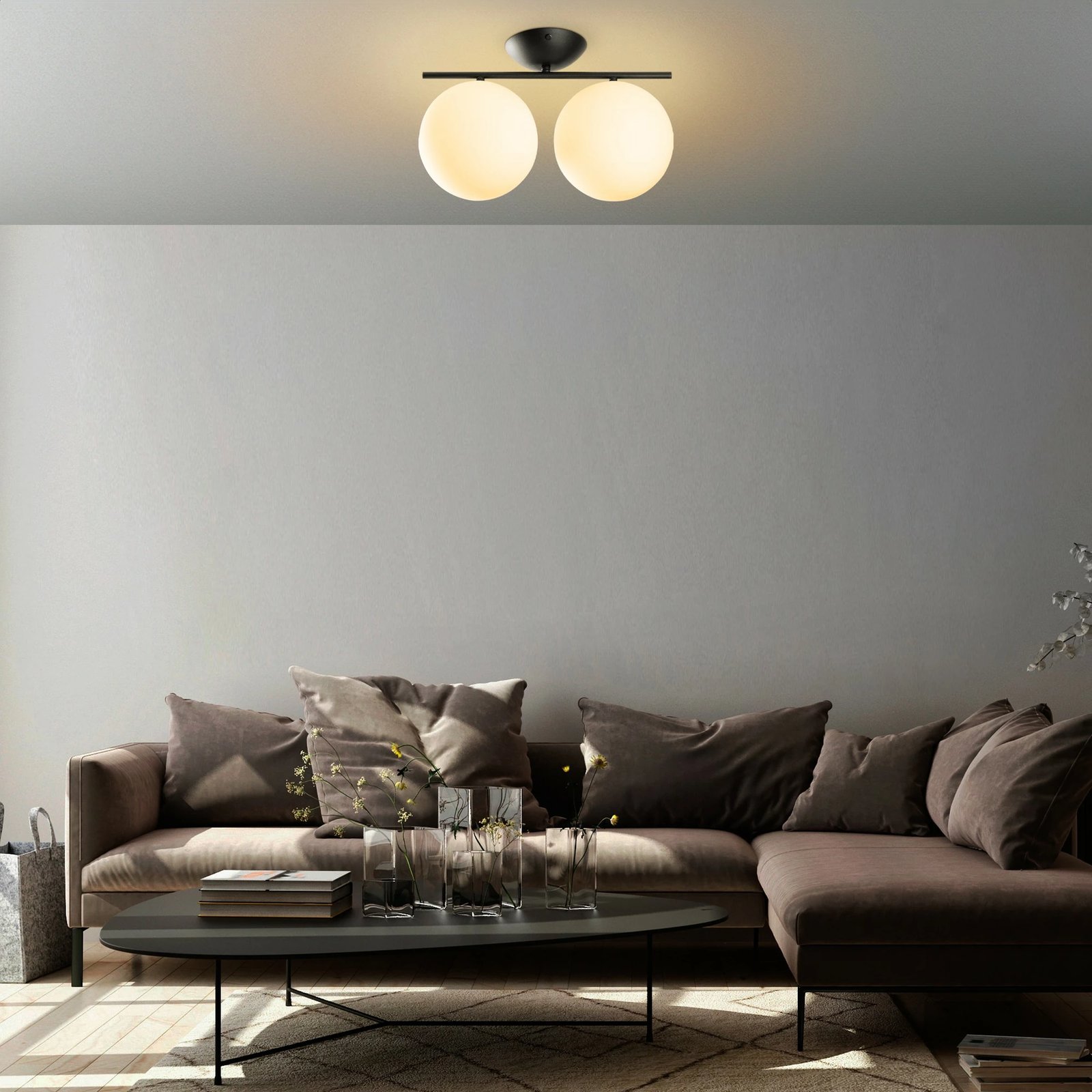 Llambë tavani Opviq, Luminar - 14115, trup metalik, ngjyrë e zezë