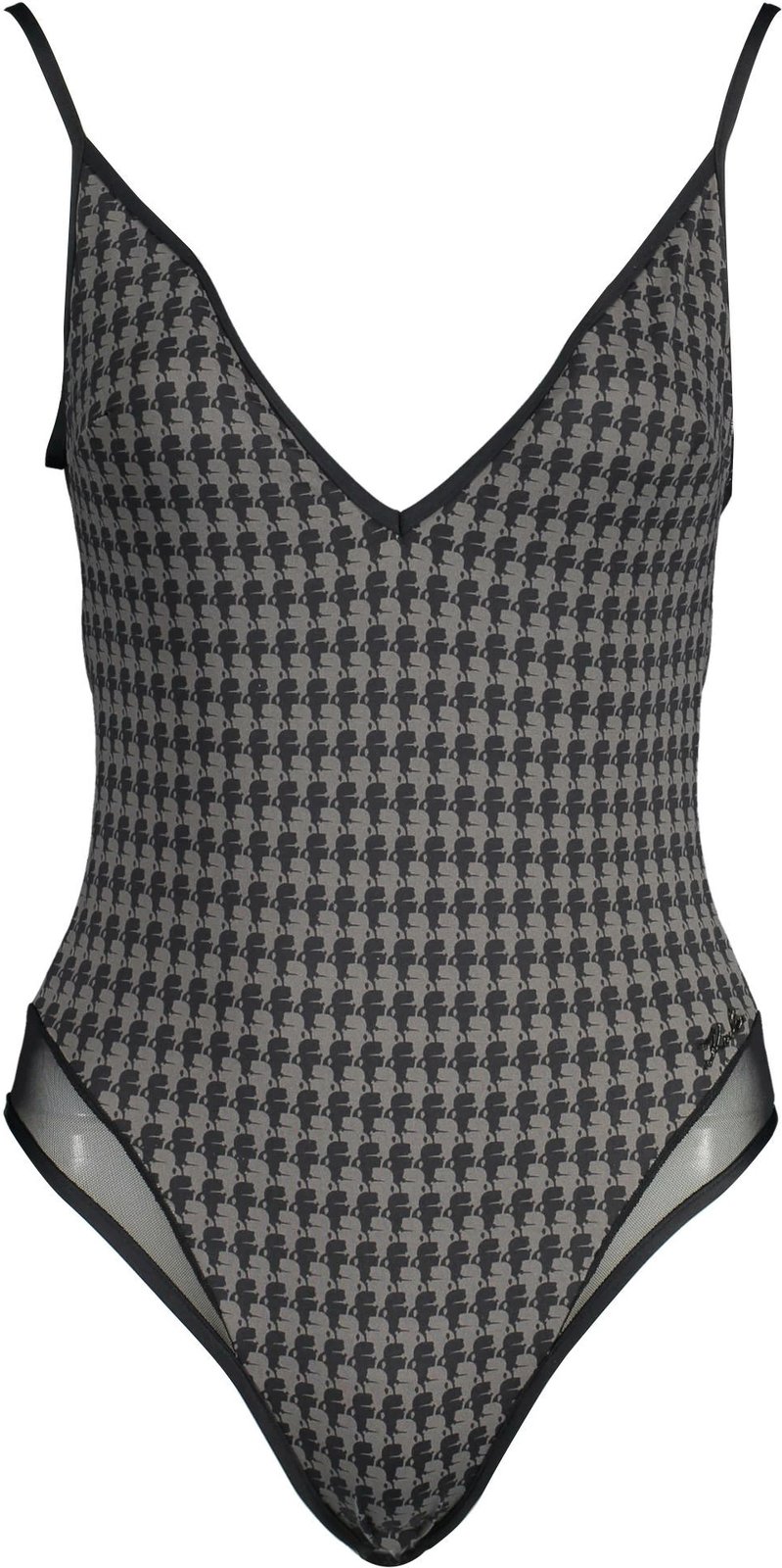 Bikine një pjesëshe KARL LAGERFELD BEACHWEAR femra, të zeza