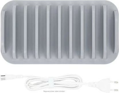 Stacion karikimi USB MANHATTAN 10 porta 120W bardhë/gri