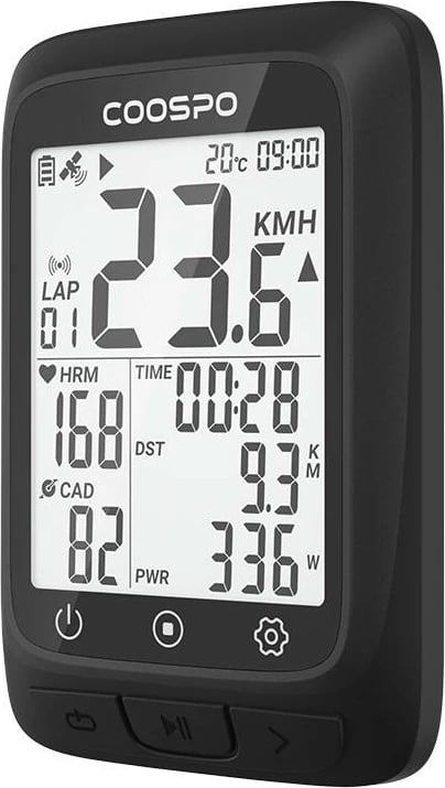 Kompjuter biçiklete Coospo BC107, GPS & ANT+, i zi