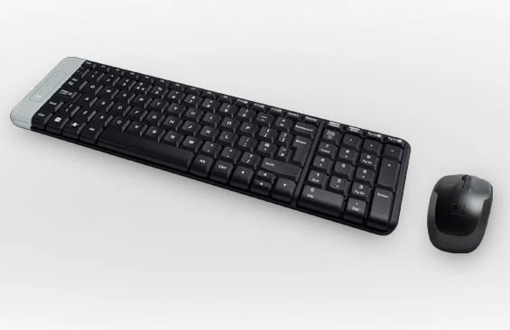 Set tastierë dhe maus Logitech MK220, wireless, USB, full-size, zi