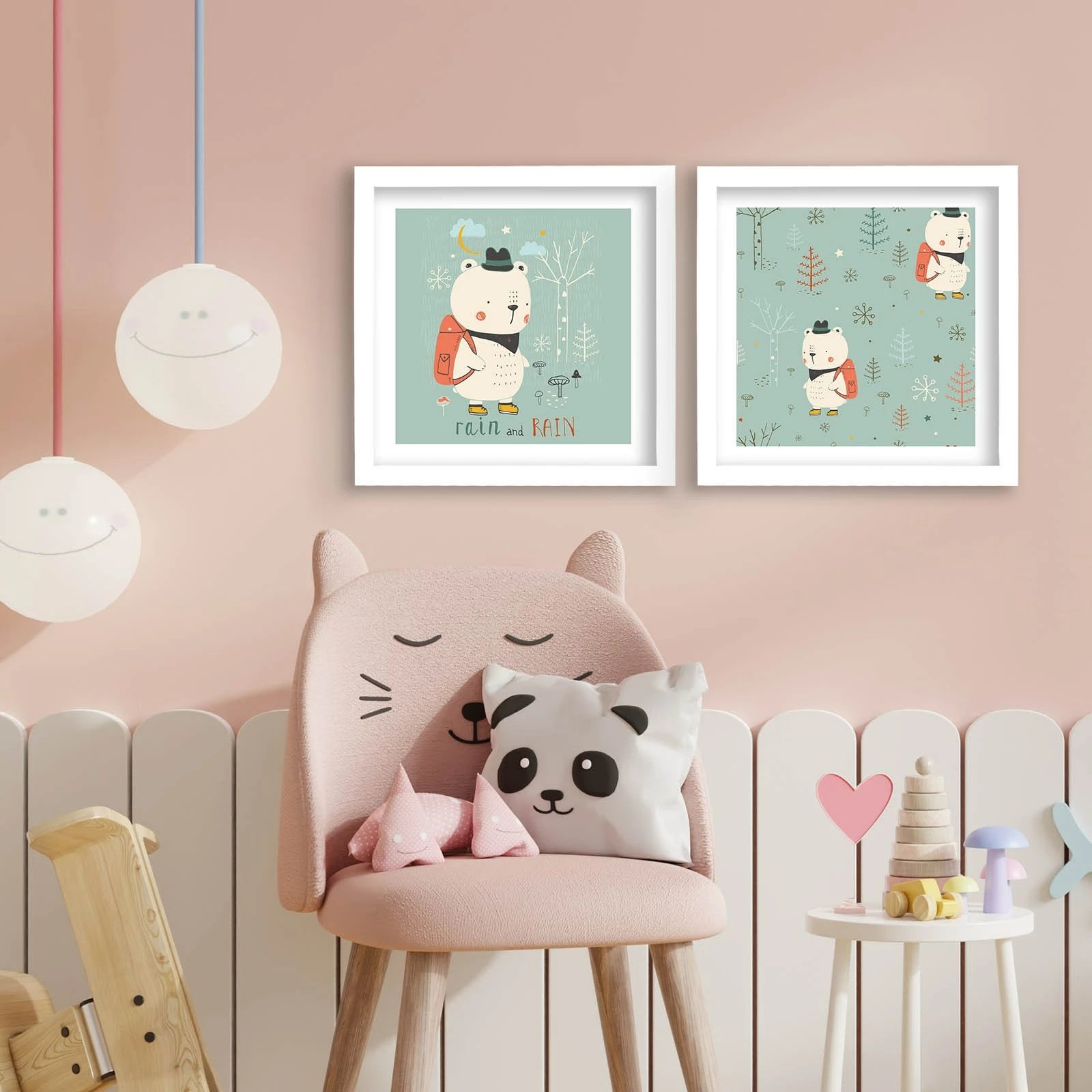 Pikturë dekorative me kornizë MDF (2 copë), Wallity, 2P3333BCT-003