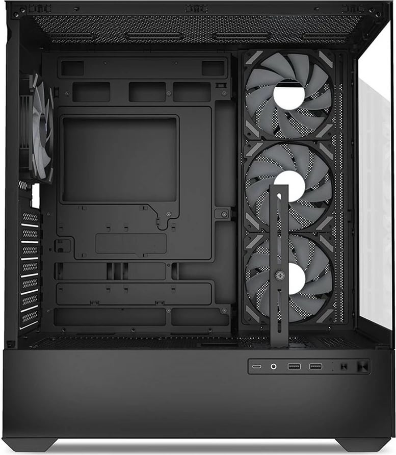 Kasë Sharkoon AK6 RGB ATX, 1x xham, e zezë