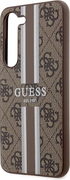 Mbështjellës Guess 4G Printed Stripe për Samsung Galaxy S23 S911, Kafe Mbështjellës Guess 4G Printed Stripe për Samsung Galaxy S23 S911, Kafe