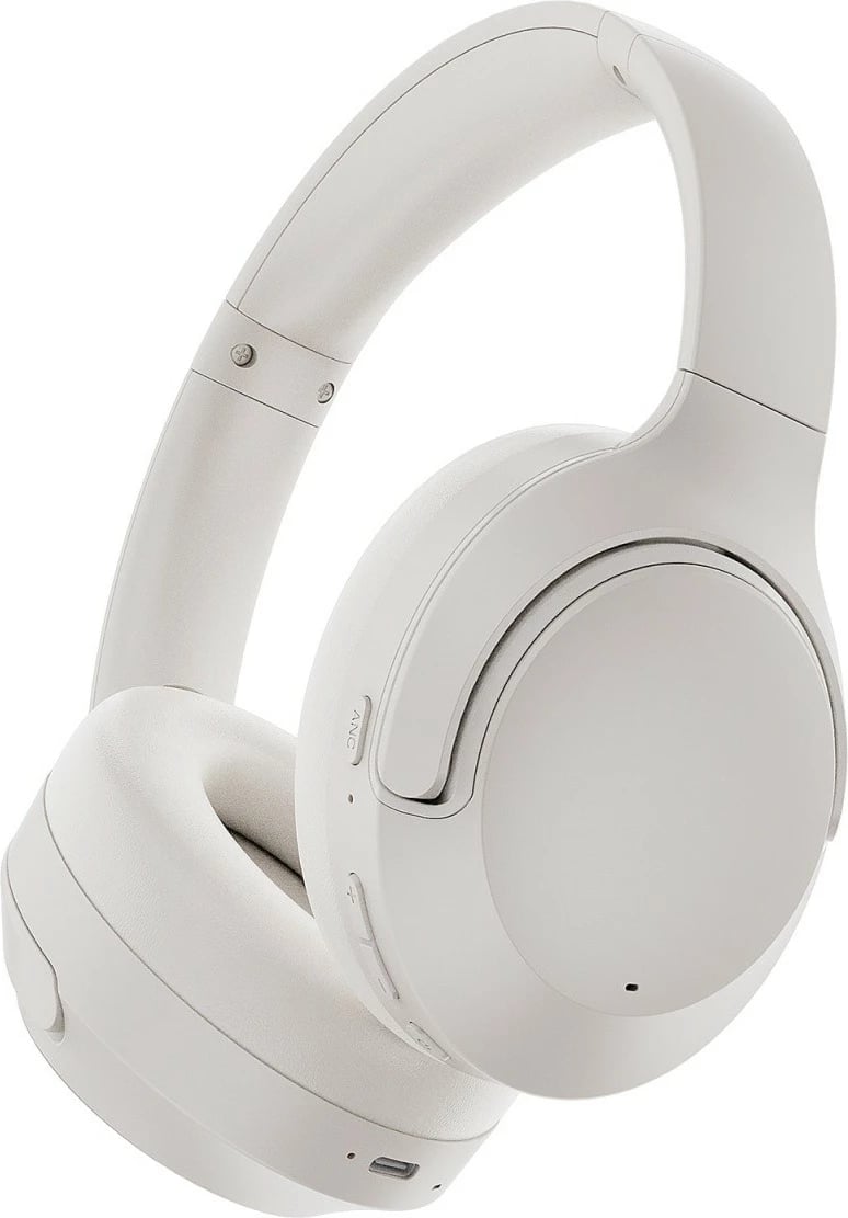 Kufje over-ear Audeeo Melovibe EX, wireless, ANC, 55 orë bateri, Krem