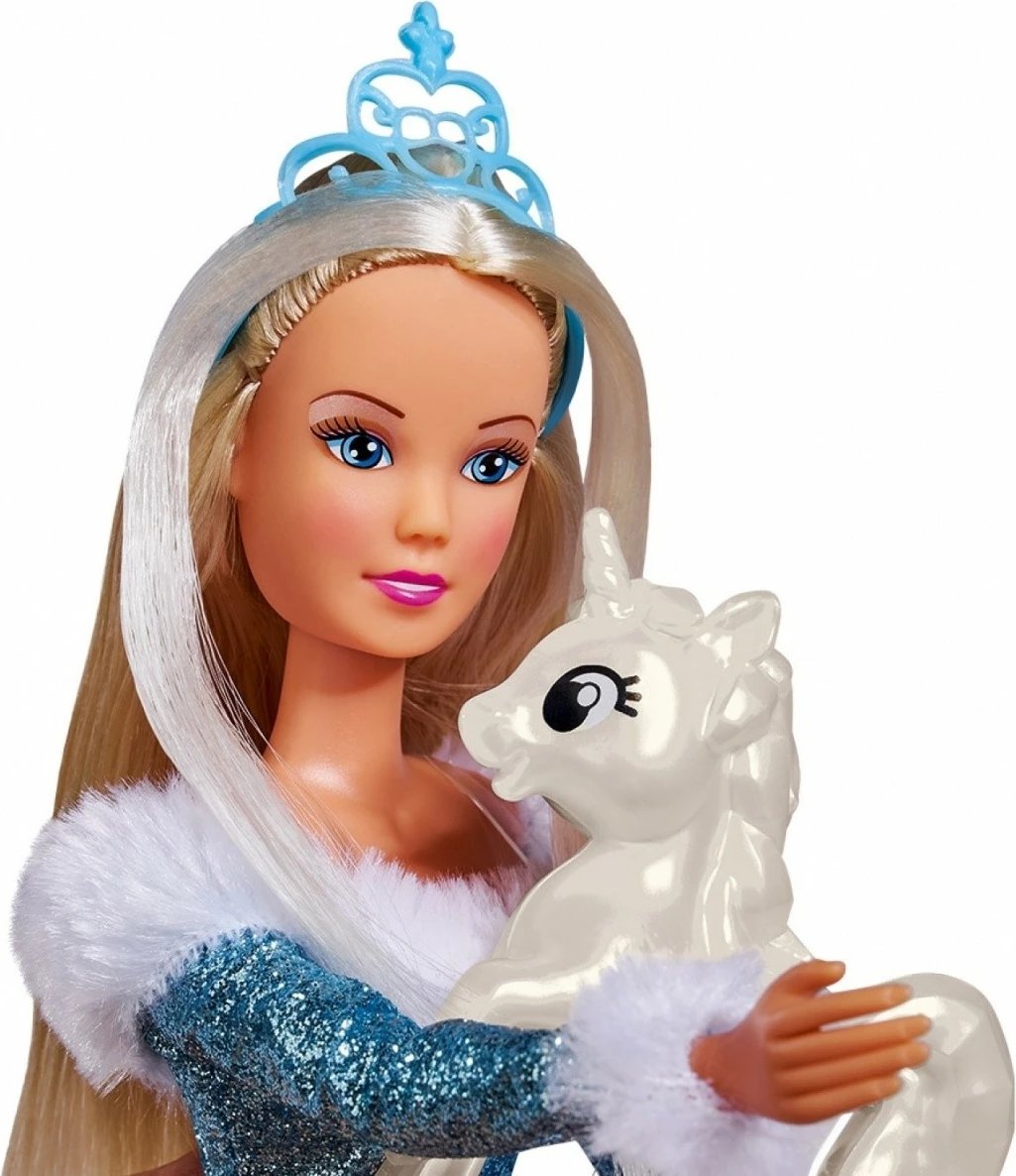 Kukull Steffi Love Winter Princess, Simba, 105733631, me fustan të kaltër dhe aksesorë