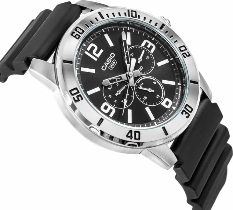 Orë dore për meshkuj CASIO, e zezë