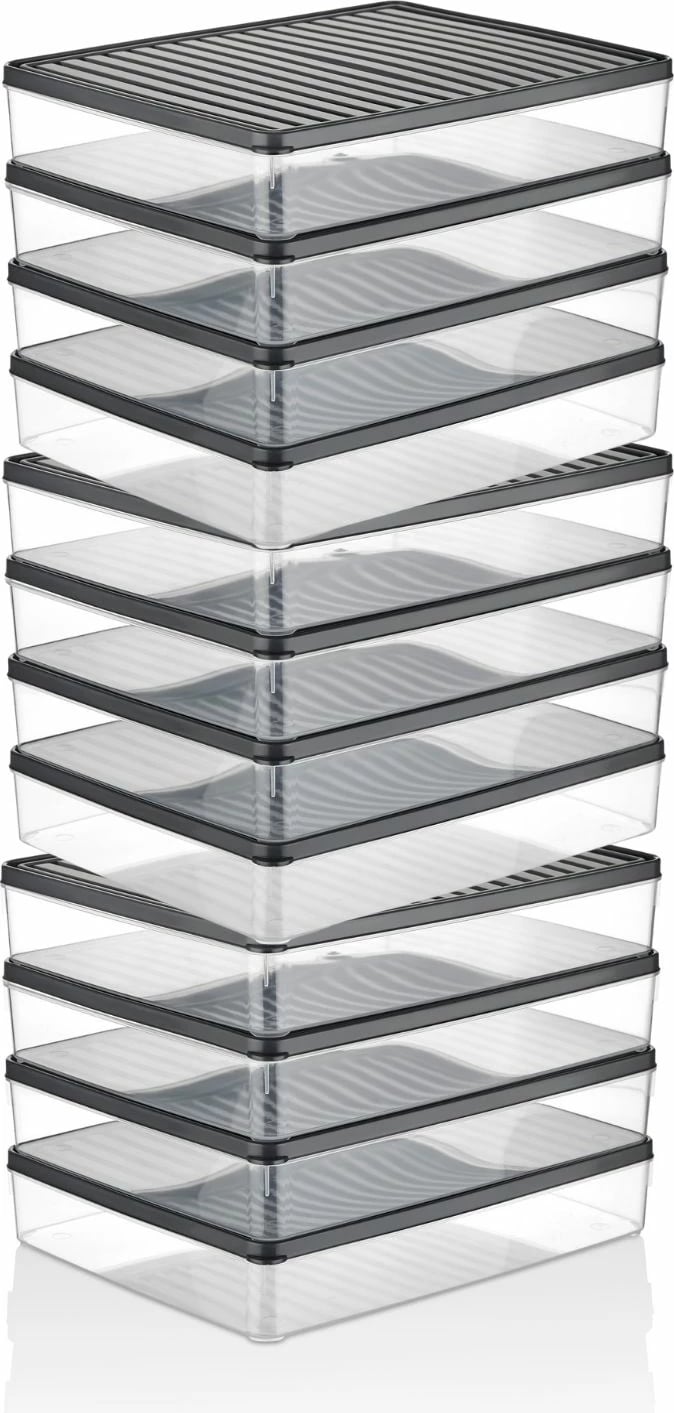 Set kuti për organizim (12 copë), ngjyrë antracit, VITABOX 2.8L